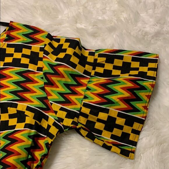 Casual Yellow and Black Bohemian Dress with Crew Neck NWOT never worn - Picture 3 of 7